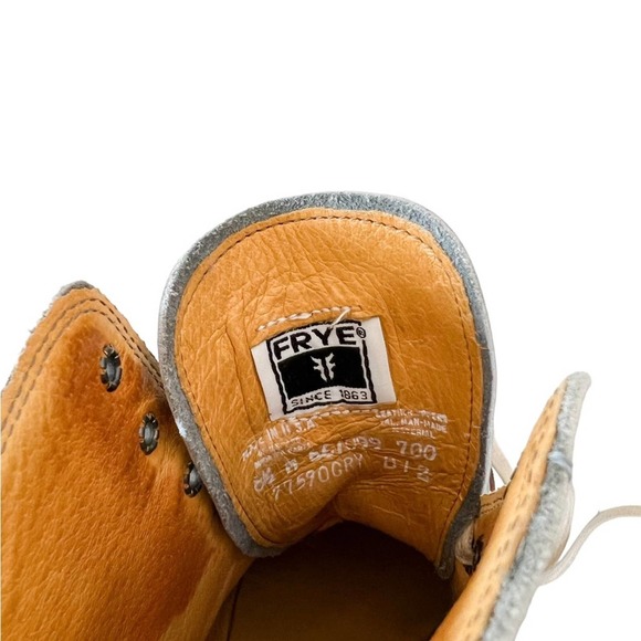 Frye Vintage Sabrina Blue Leather Lace Up Boots Size 8.5 - Picture 14 of 16